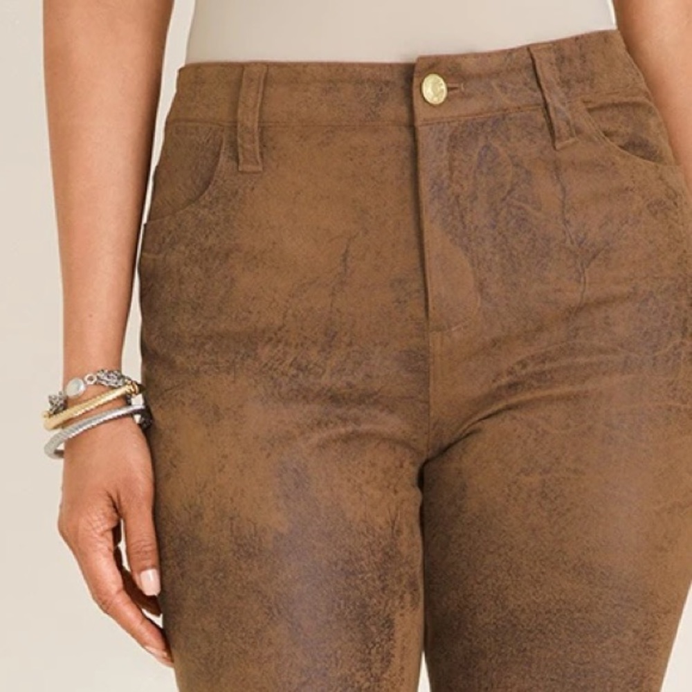 NWT Chico’s Faux Suede Slim Pant - Picture 4 of 16